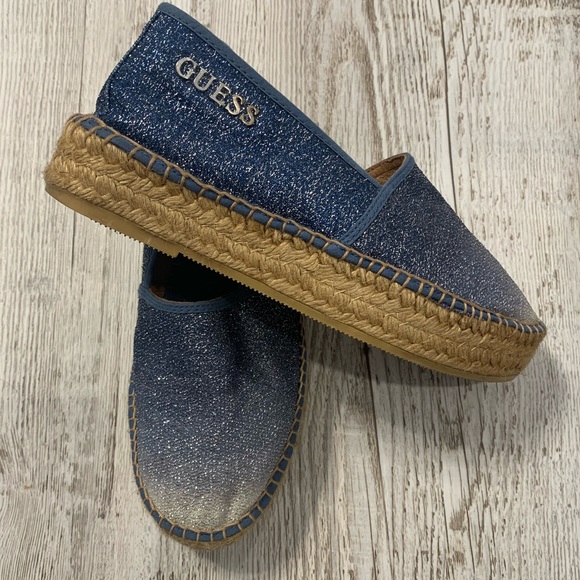 GUESS ‘Rosina’ blue ombré espadrilles flats - Picture 11 of 13